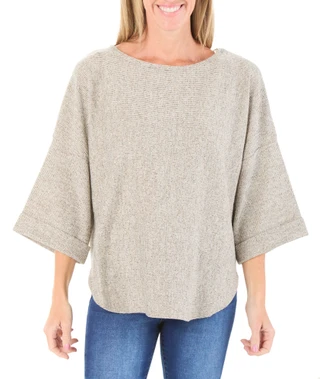 Thumbnail 1: MAX STUDIO Women's 3/4 Sleeve Roll Cuff Knit Top 