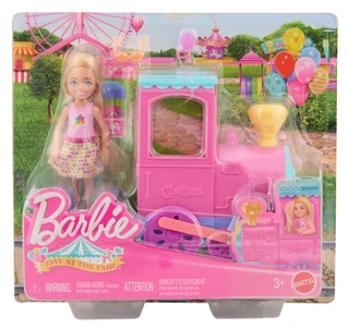 Thumbnail 1: Mattel Barbie Day At The Fair Play Set with Chelsea Carnival Train 