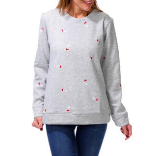 Thumbnail 1: Magical Season Women's Christmas Embroidered Sweatshirt 