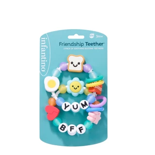 Thumbnail 1: Infantino 2 Pk Soothing Silicone Friendship Teethers  