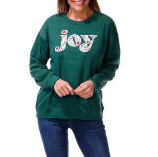 Thumbnail 1: Magical Season Women's Joy Graphic Christmas Crew Neck Sweater 