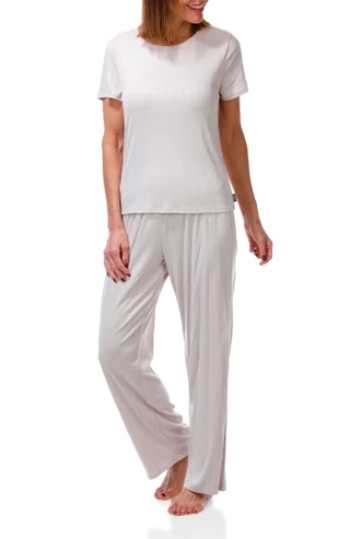 Thumbnail 3: Vince Camuto Women's 3 Pc Tee, Cardi, & Pajama Pants Set 