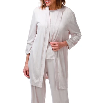 Thumbnail 4: Vince Camuto Women's 3 Pc Tee, Cardi, & Pajama Pants Set 