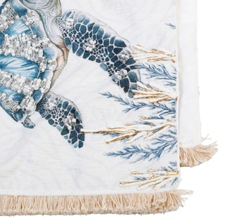 Thumbnail 2: Total Home Ltd. 14x72 Beaded Sea Life Table Runner 