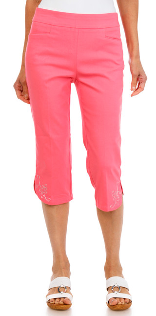 Thumbnail 1: Coral Bay Petite Rhinestone Hem Bermuda Shorts 