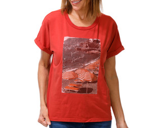 Thumbnail 1: CITY BLUES Women's Short Sleeve Graphic Cuffed Tee 