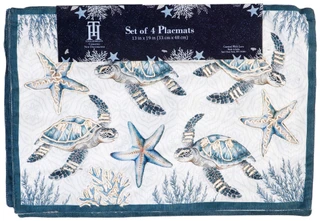 Thumbnail 1: Total Home Ltd. 4 Pk Sea Life Placemats 