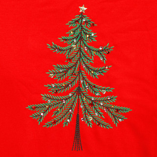 Thumbnail 6: Coral Bay Women's Long Sleeve Christmas Tree Top  