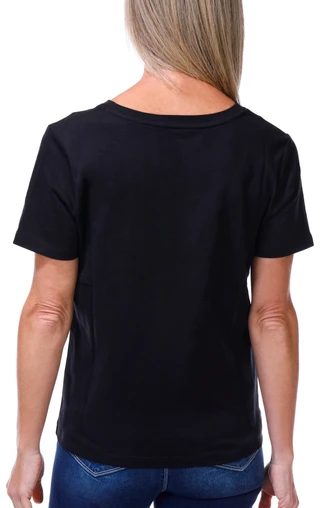 Thumbnail 2: Coral Bay Women's Short Sleeve Trim Detail Split Neck Top 