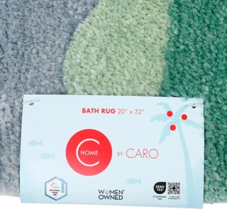 Thumbnail 2: Caro Home 20x32 Snorkeling Santa Christmas Bath Rug 