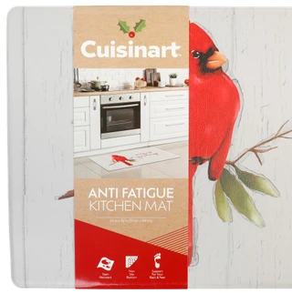 Thumbnail 2: CUISINART 20x39 Christmas Cardinal Anti-Fatigue Kitchen Mat 
