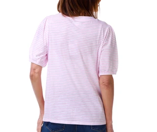Thumbnail 2: Stella Parker Women's Split Neck Elbow Sleeve Top 