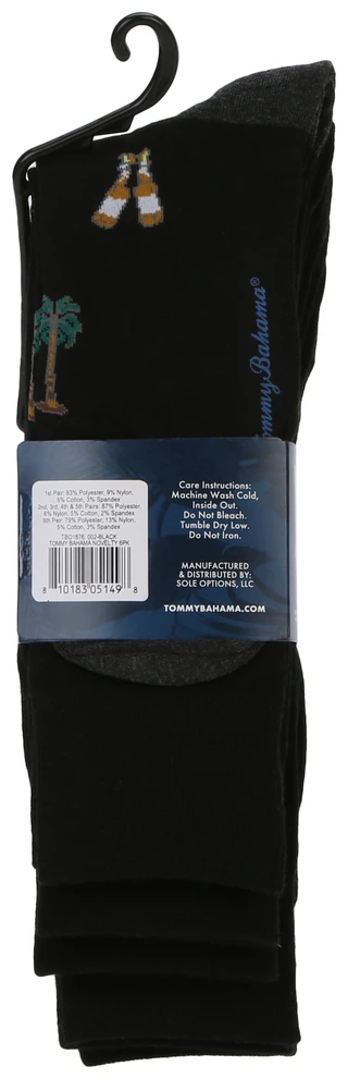 Thumbnail 2: TOMMY BAHAMA 6 Pk Men's Casual Crew Socks  