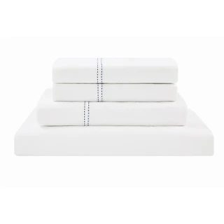 Thumbnail 26: SCOUT  Pick Stitch 100% Cotton Percale Highlight Hem Sheet Sets 