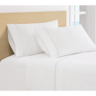 Thumbnail 30: SCOUT  Pick Stitch 100% Cotton Percale Highlight Hem Sheet Sets 