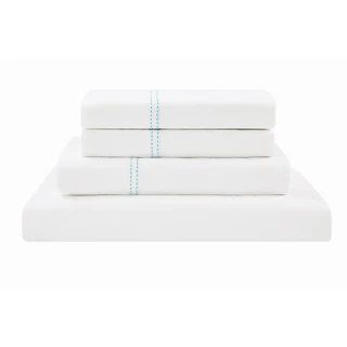 Thumbnail 35: SCOUT  Pick Stitch 100% Cotton Percale Highlight Hem Sheet Sets 