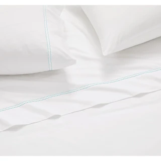 Thumbnail 37: SCOUT  Pick Stitch 100% Cotton Percale Highlight Hem Sheet Sets 