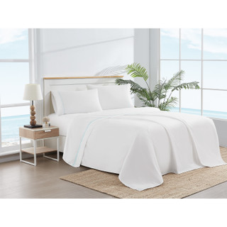 Thumbnail 8: SCOUT  Pick Stitch 100% Cotton Percale Highlight Hem Sheet Sets 