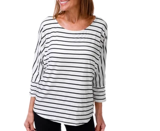 Thumbnail 1: BOBEAU Women's 3/4 Dolman Sleeve Top 