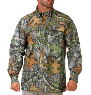 Thumbnail 1: Mossy Oak Men's Long Sleeve Camo Guide Shirt  