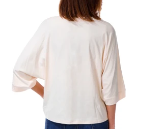 Thumbnail 2: Democracy Women's 3/4 Sleeve Scoop Neck Lace Dolman Top 