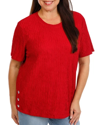 Thumbnail 1: 3RD & MALT Women's Plus Solid Top  