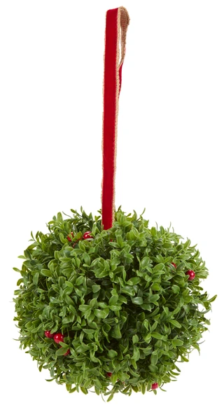 Thumbnail 2: Magical Season 10 in Artificial Hanging Christmas Berry Boxwood Ball   