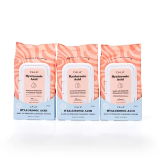 Thumbnail 2: CALA 3 Pk Hyaluronic Acid Make-Up Remover Cleansing Tissues 