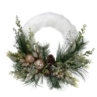 Thumbnail 1: . 19 in Shimmer Pine Fur Wreath  