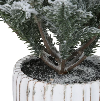 Thumbnail 2: . 22 in Snow Covered Pine Tree Decor  