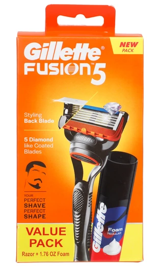 Thumbnail 1: Gillette 2 Pc Fusion 5 Razor & 1.7 oz Foam Set 