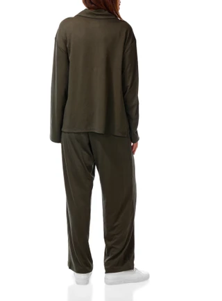 Thumbnail 3: JONES NEW YORK Women's 2 Pc Quarter Zip Top & Wide Leg Pants Set 