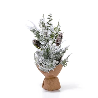 Thumbnail 1: . 19 in Snowy Greenery w/ Pinecones & Berries Christmas Decor 