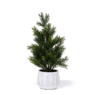 Thumbnail 1: . Christmas Pine in Tree Decorated Pot 