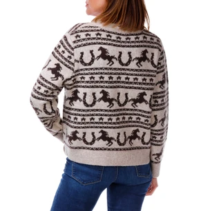 Thumbnail 2: RIO & RIAN Women's Printed Button Front V-Neck Cardigan 