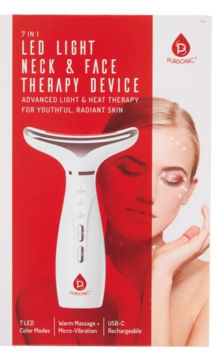 Thumbnail 1: Pursonic 7-in-1 LED Light Neck & Face Therapy Device 