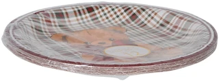 Thumbnail 2: BADGLEY MISCHKA 12 Pk Plaid Christmas Bear Party Plates  