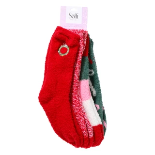 Thumbnail 1: Sofft Scents Women's 4 Pk Lavender Infused Cozy Spa Christmas Socks 