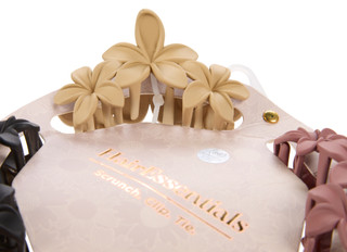 Thumbnail 2: Hair Essentials 4 Pk Matte Flower Claw Hair Clips 