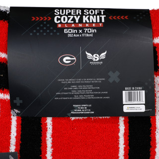 Thumbnail 2: Georgia Bulldogs 60x70 Super Soft Cozy Knit Team Logo Blanket with Hanger 