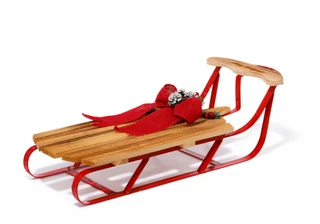Thumbnail 1: Magical Season 21 in Christmas Wooden Sleigh Home Accent 