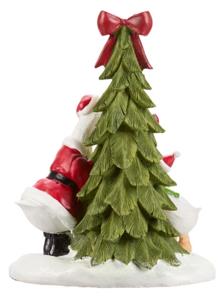 Thumbnail 2: Magical Season 9x5x12 Light-Up Christmas Tree & Geese Accent 