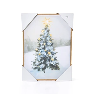 Thumbnail 1: Wild Apple  18x24 Winter Christmas Tree Painting  