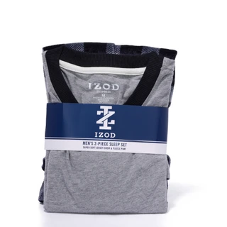 Thumbnail 1: IZOD Men's 2 Pc Super Soft Jersey Crew & Fleece Pants Sleep Set 