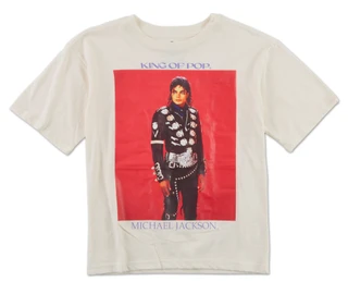 Thumbnail 1: Michael Jackson Boys King of Pop Short Sleeve Graphic Tee Shirt 