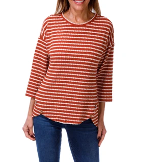 Thumbnail 1: Good Days Only Women's 3/4 Sleeve Button Hem Pucker Top 