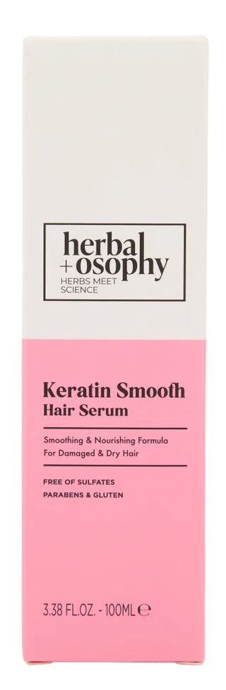 Thumbnail 1: HERBALOSOPHY 3.38 oz Smoothing & Nourishing Keratin Smooth Hair Serum 