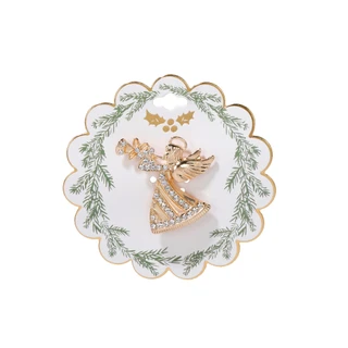 Thumbnail 1: . Christmas Crystal Angel Pin  