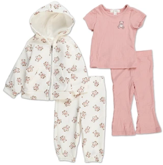 Thumbnail 1: Nanette Baby Girls 4 Pc Pants Set 