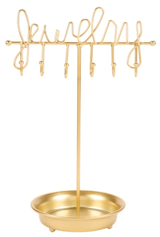 Thumbnail 1: . Jewelry Stand with Hooks & Tray 